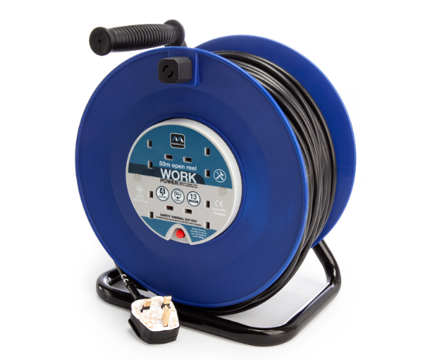  Masterplug HDCC5013-4BL-MP 13A 4 Gang Cable Reel Blue 50 Metres (240V)