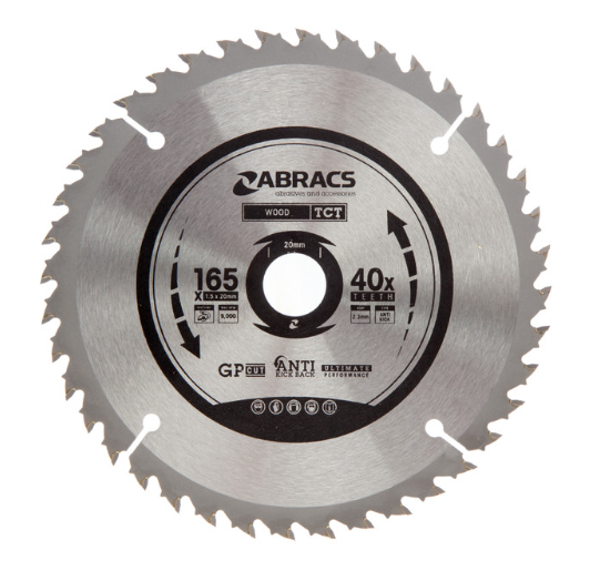 Abracs TCT16540 Expert TCT Circular Saw Blade for Wood 165 × 20mm × 40T