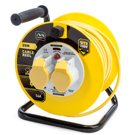  Masterplug LVCT2516-2-MP 16A 2 Gang Cable Reel 25m (110V)