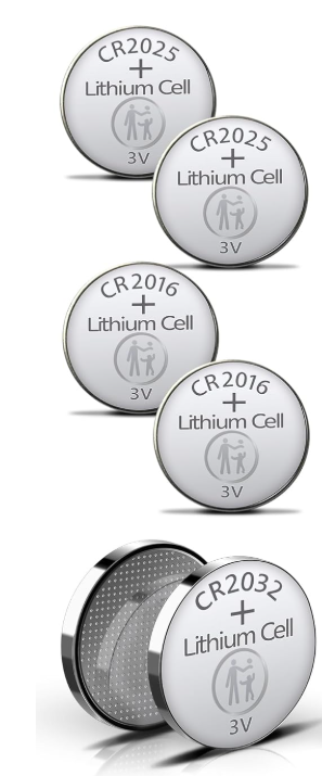 6pk Lithium Power Coin Battery, Car Key Fob Batteries CR2032, CR2025, CR2016