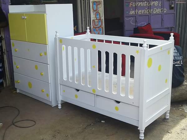 Baby Crib and Dresser Set
