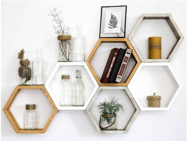 Hexagonal Wall Shelf Set