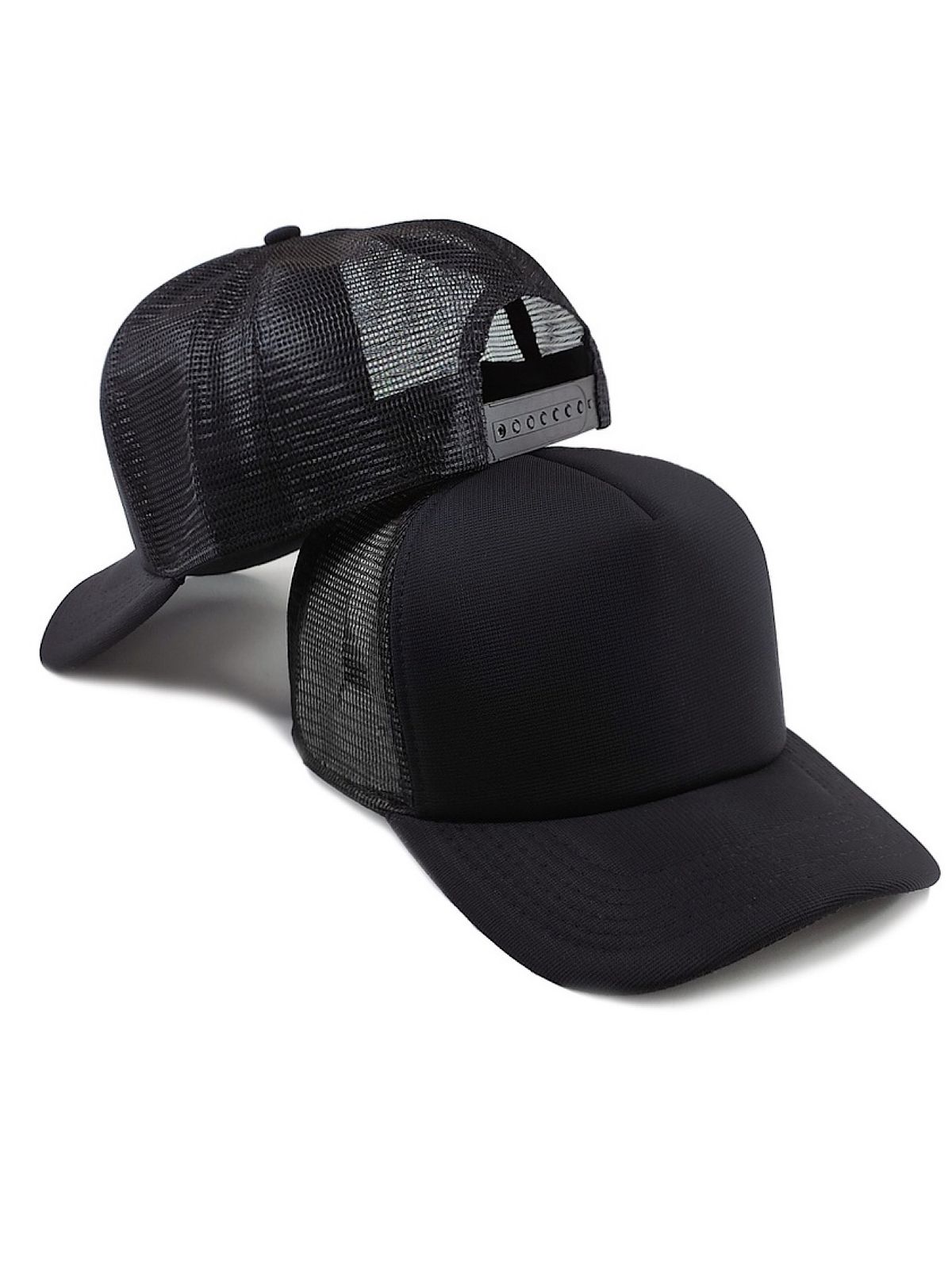 Black Mesh Trucker Cap