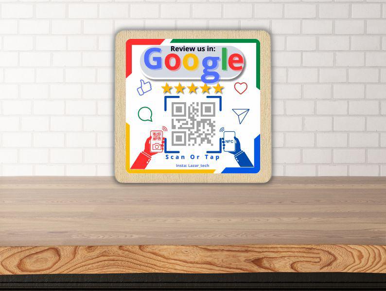 Plaque NFC et QR code 10x10