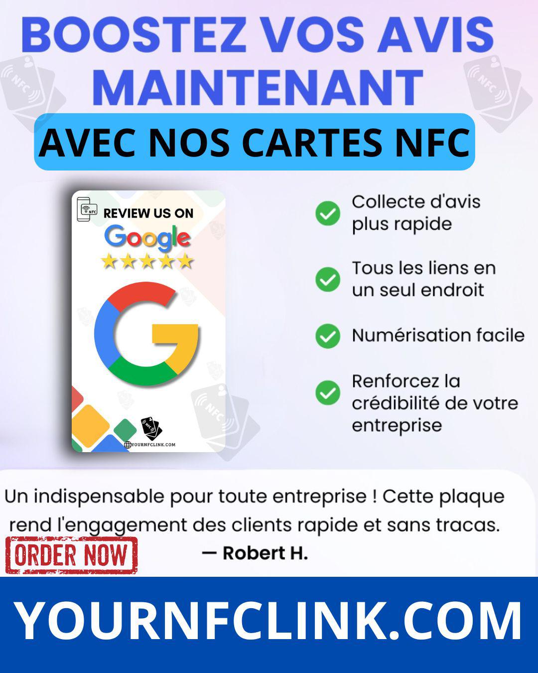 Carte Google Reviews NFC