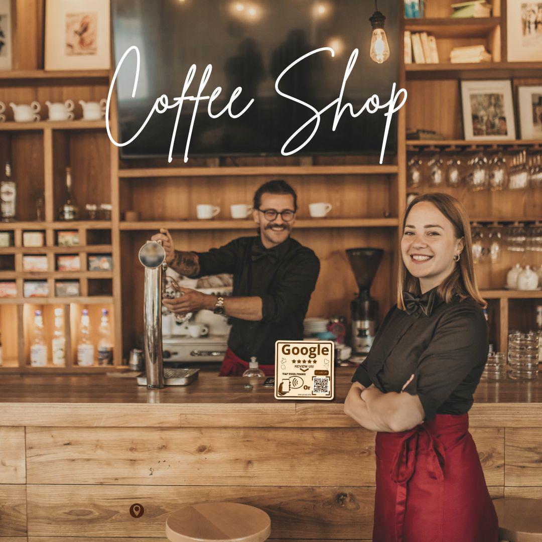 Plaque Google NFC et QR code 15x15 cm