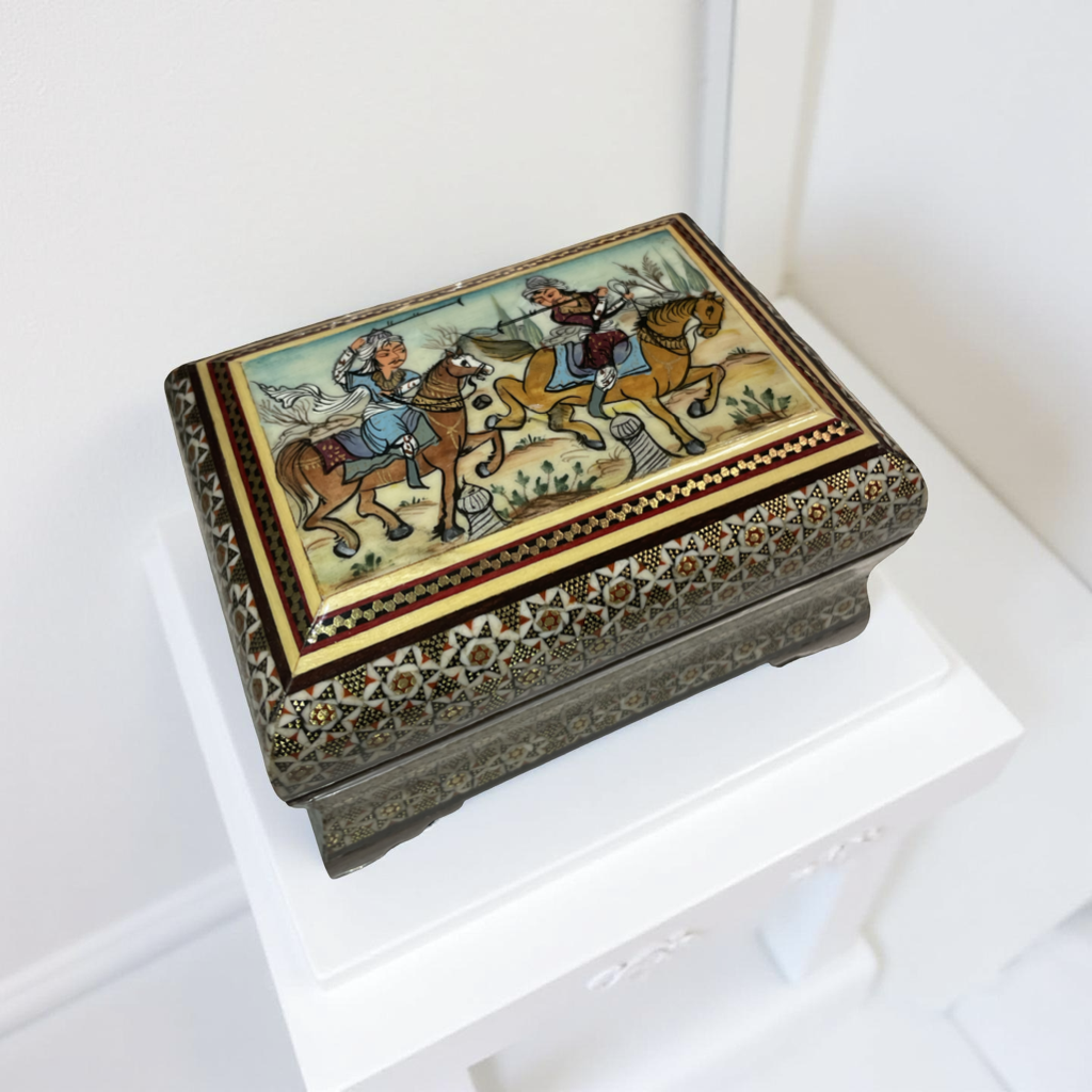 Persian khatamkari jewelry box