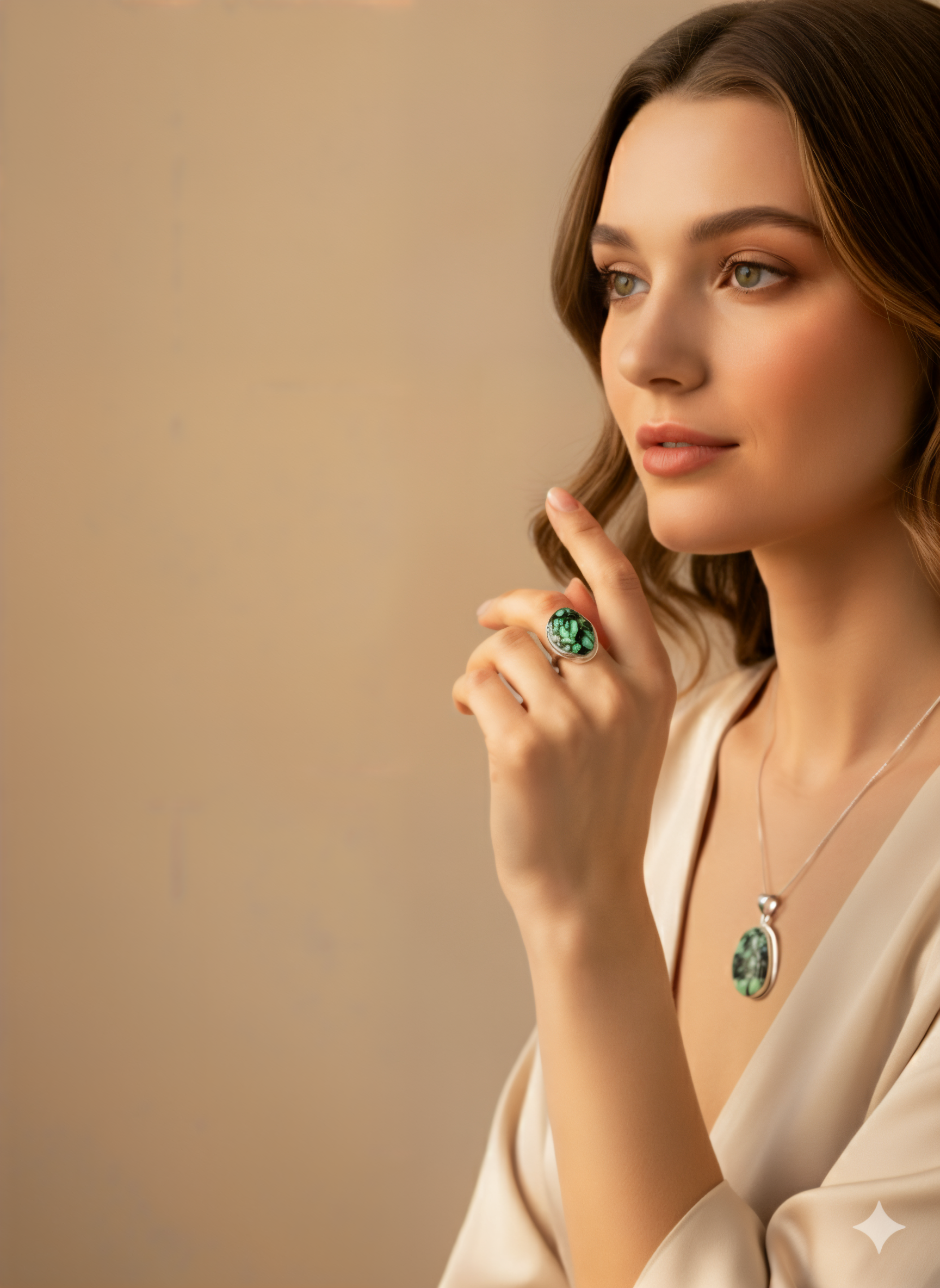 Variscite silver ring