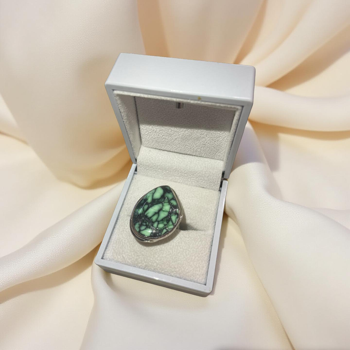 Variscite silver ring