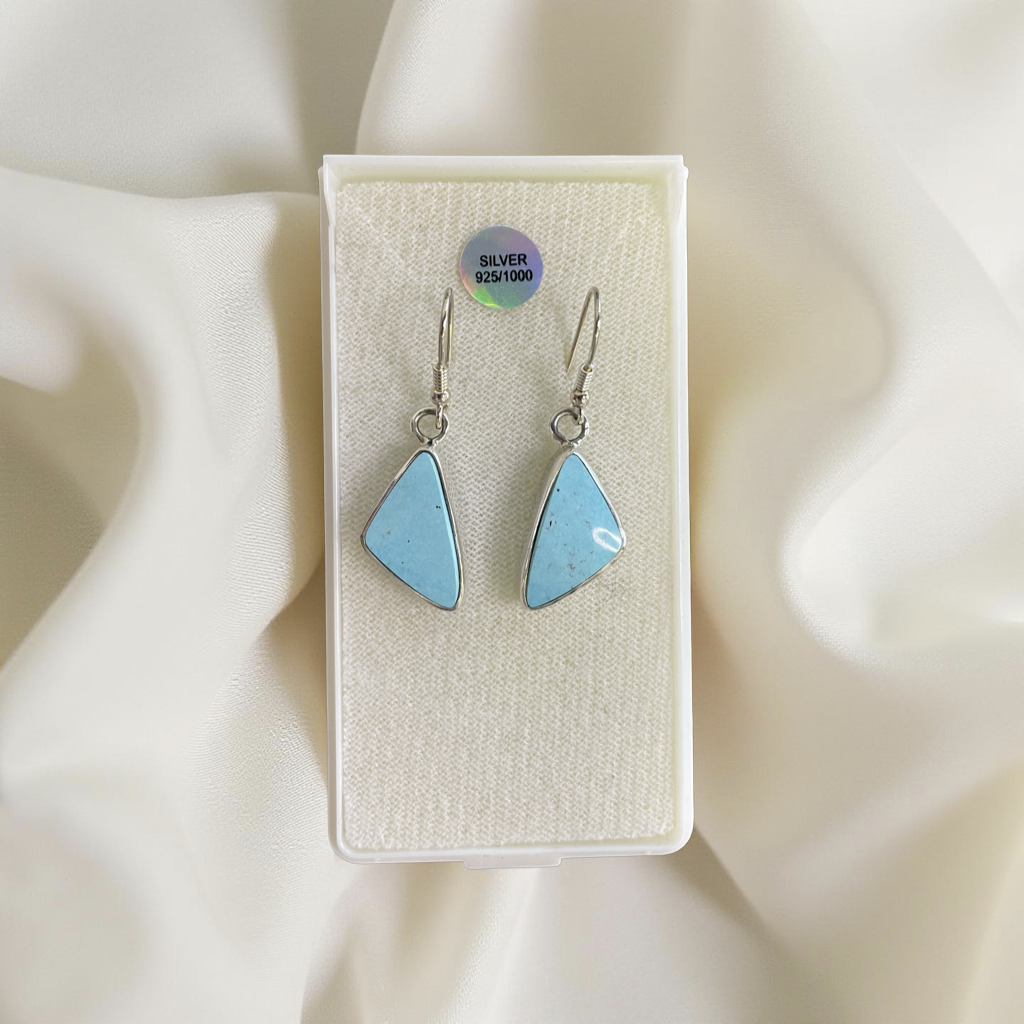 Turquoise silver earrings