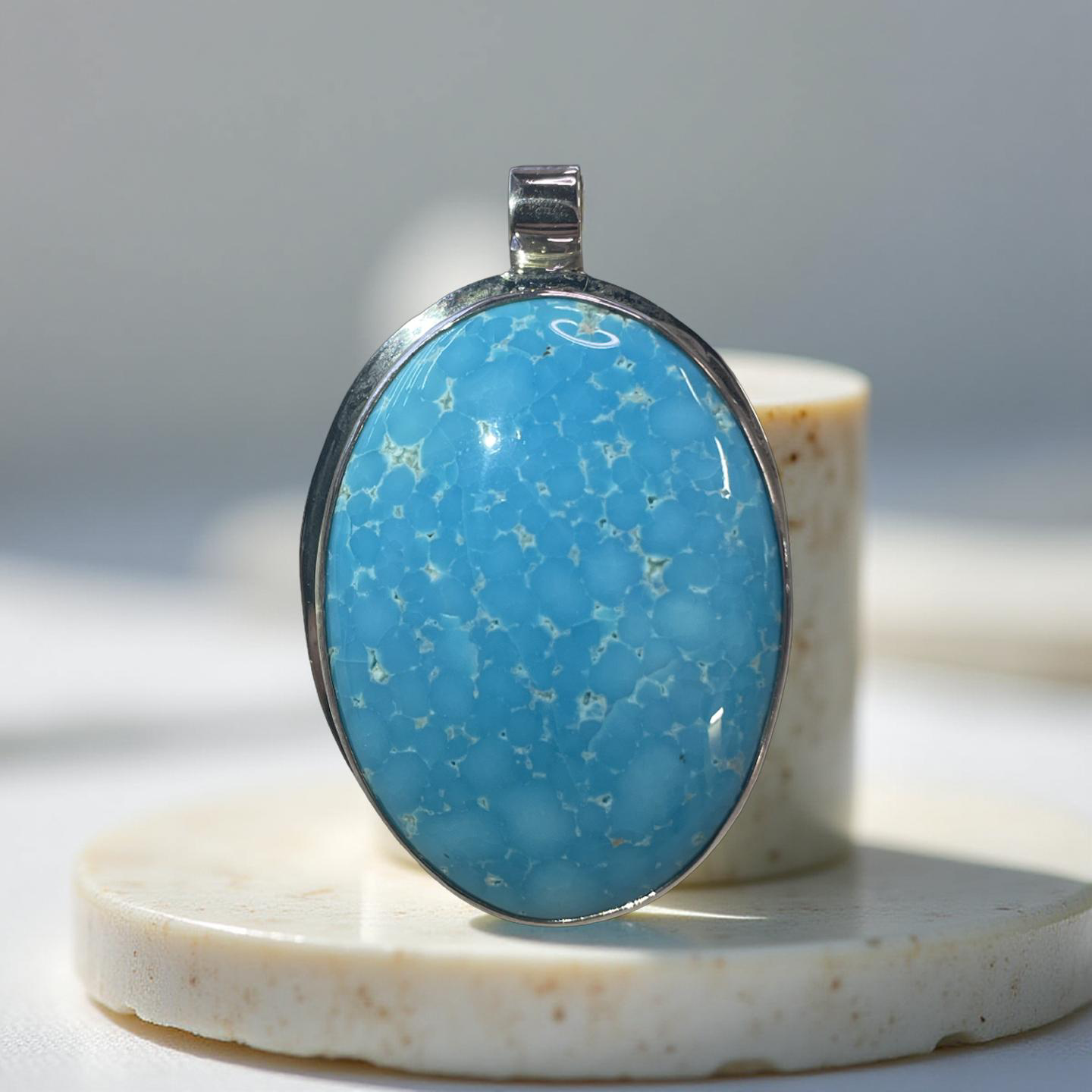Turquoise silver pendant