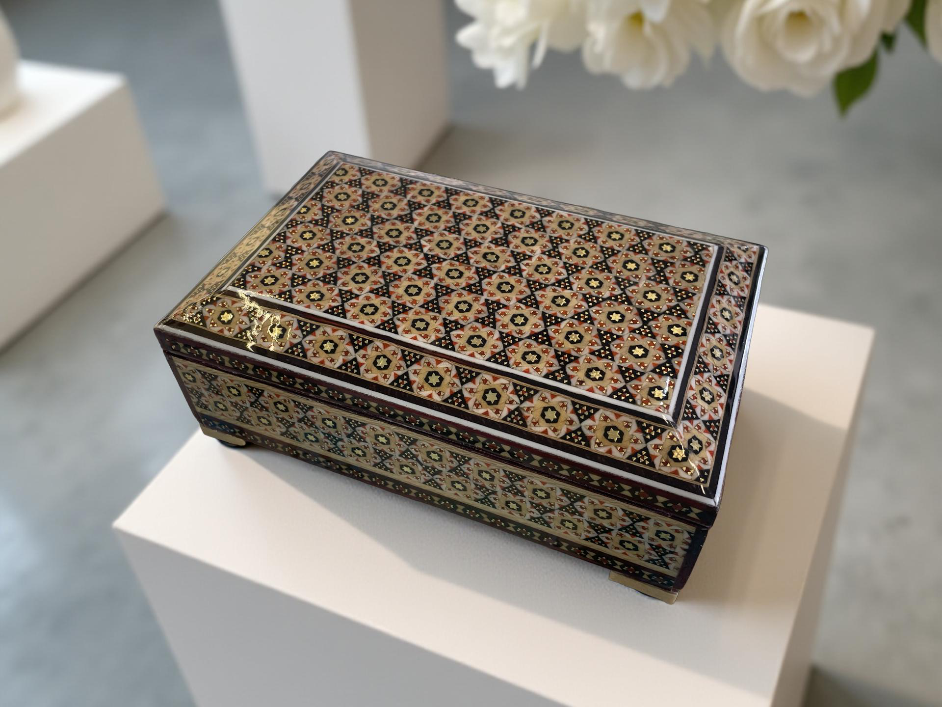 Persian khatamkari jewelry box