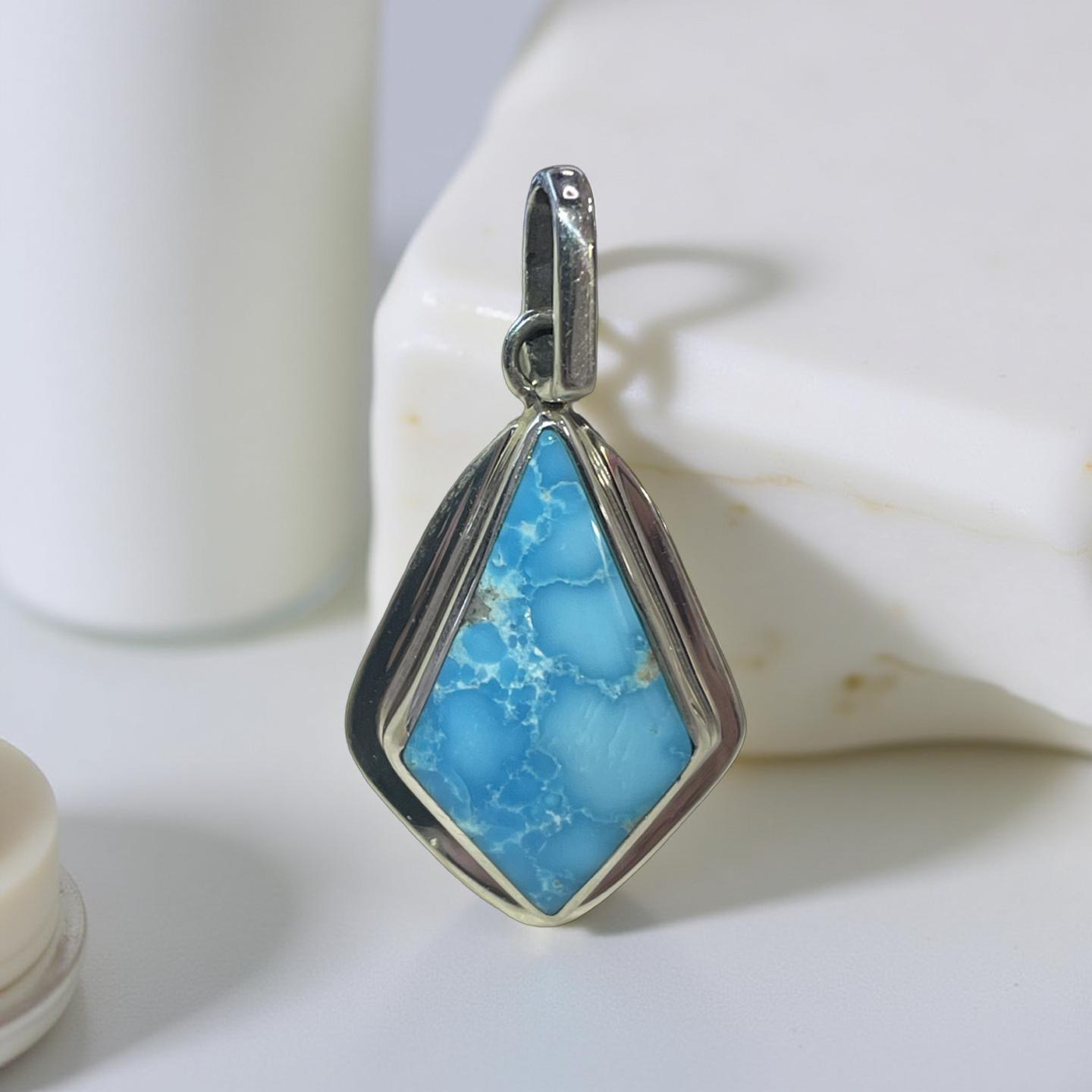 Turquoise silver pendant