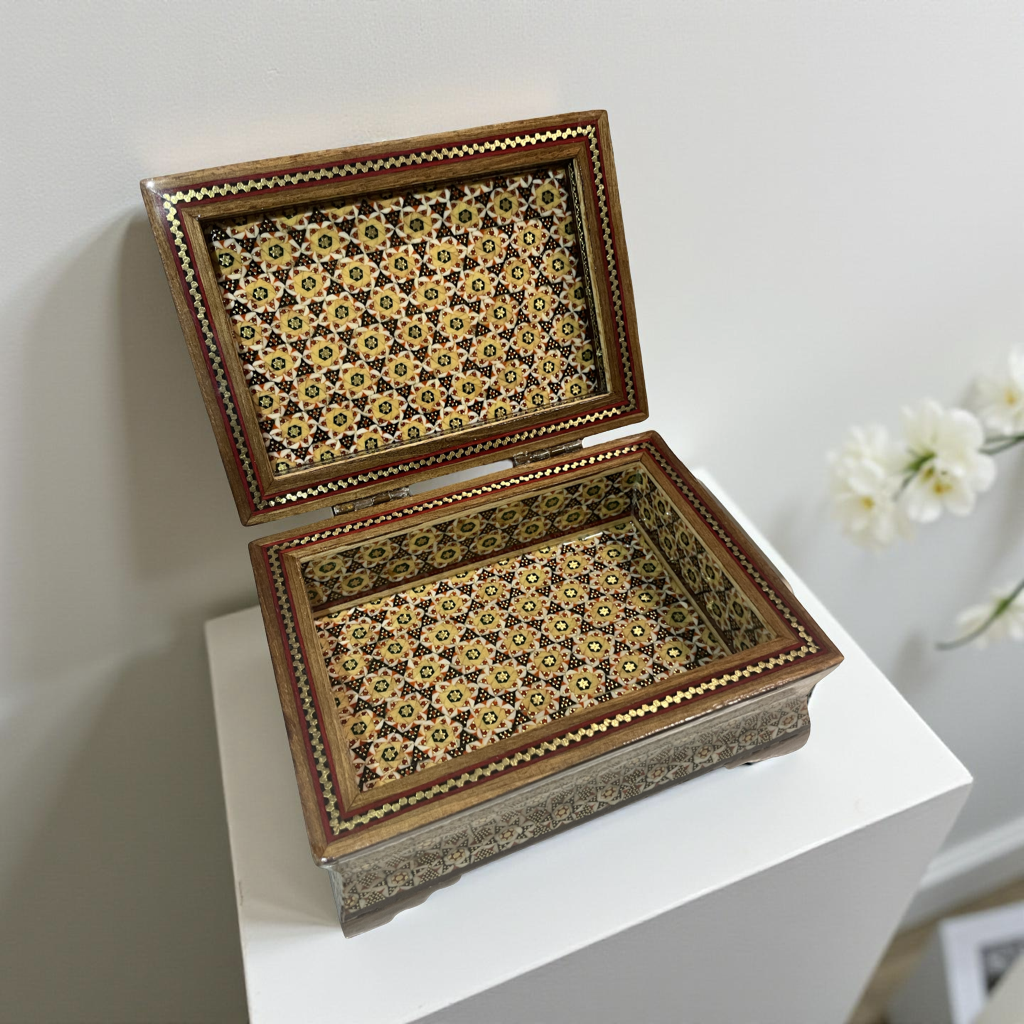 Persian khatamkari jewelry box