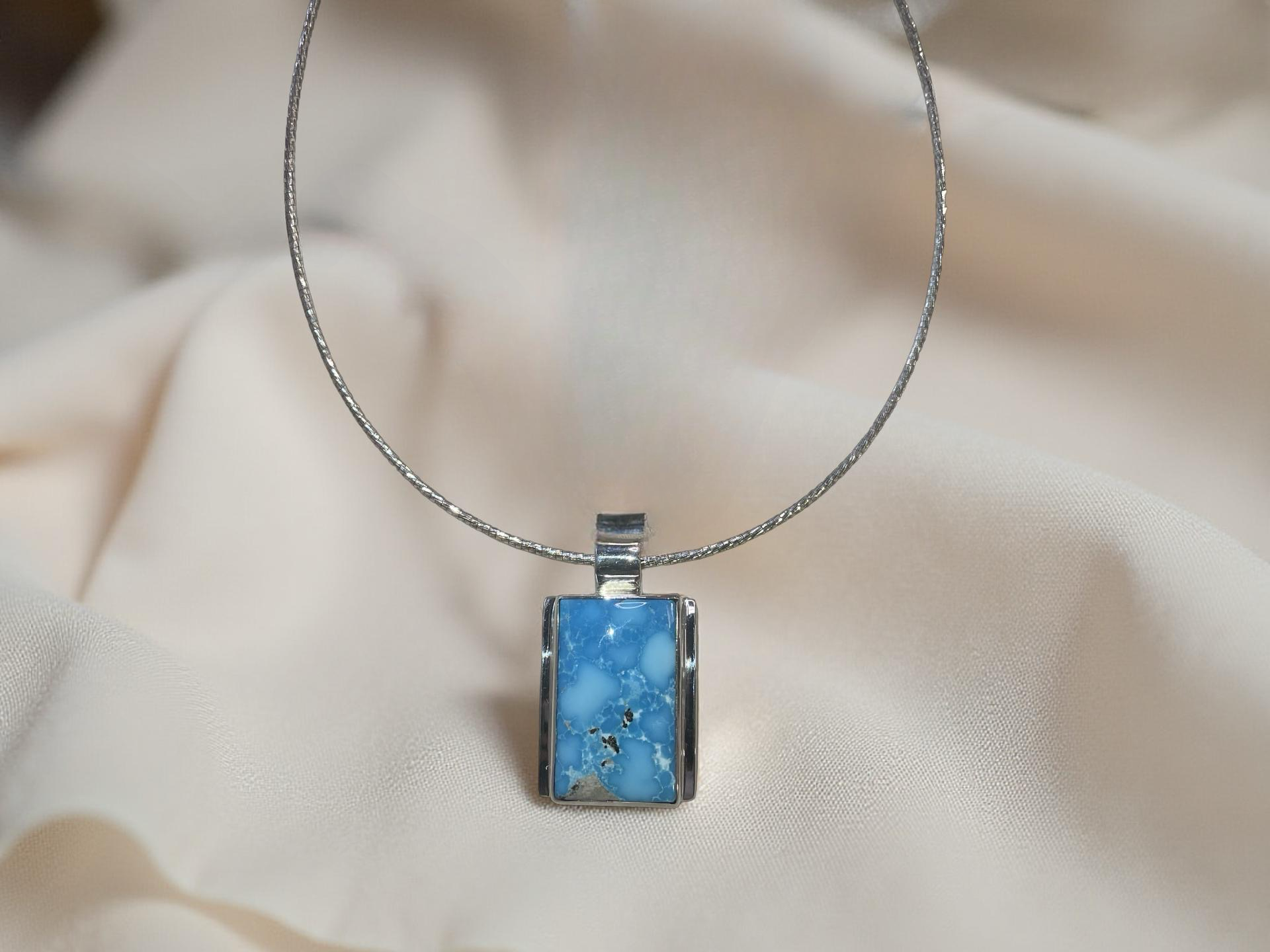 Turquoise silver pendant