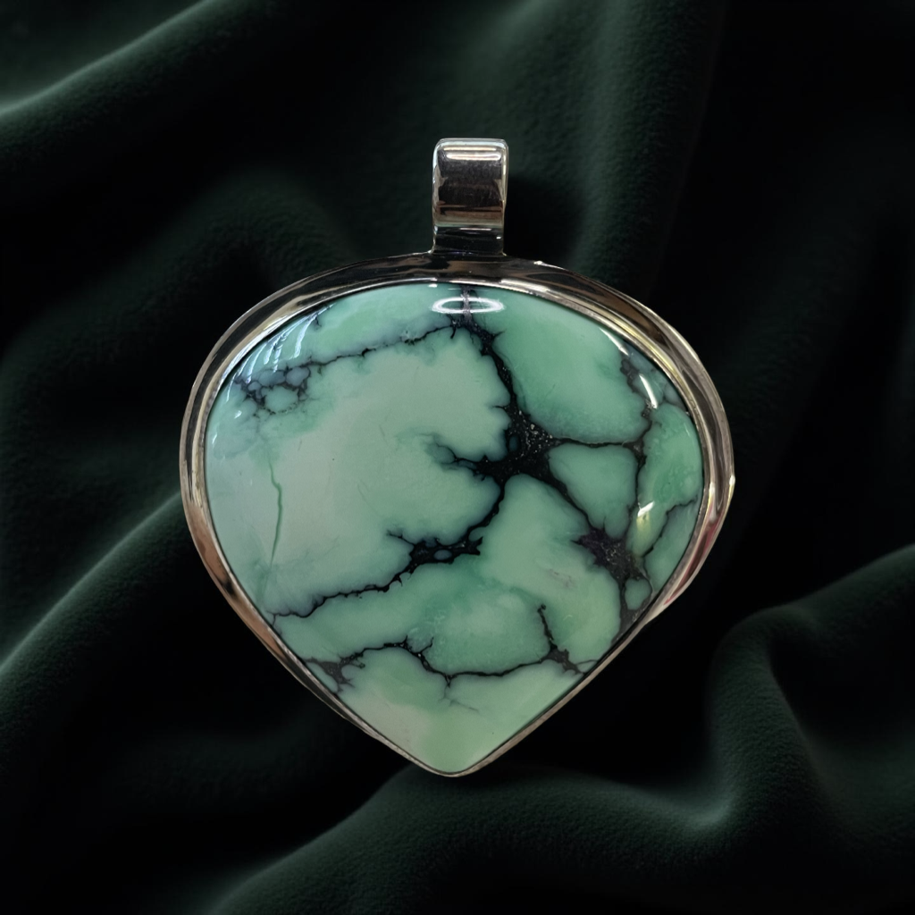 Variscite silver pendant