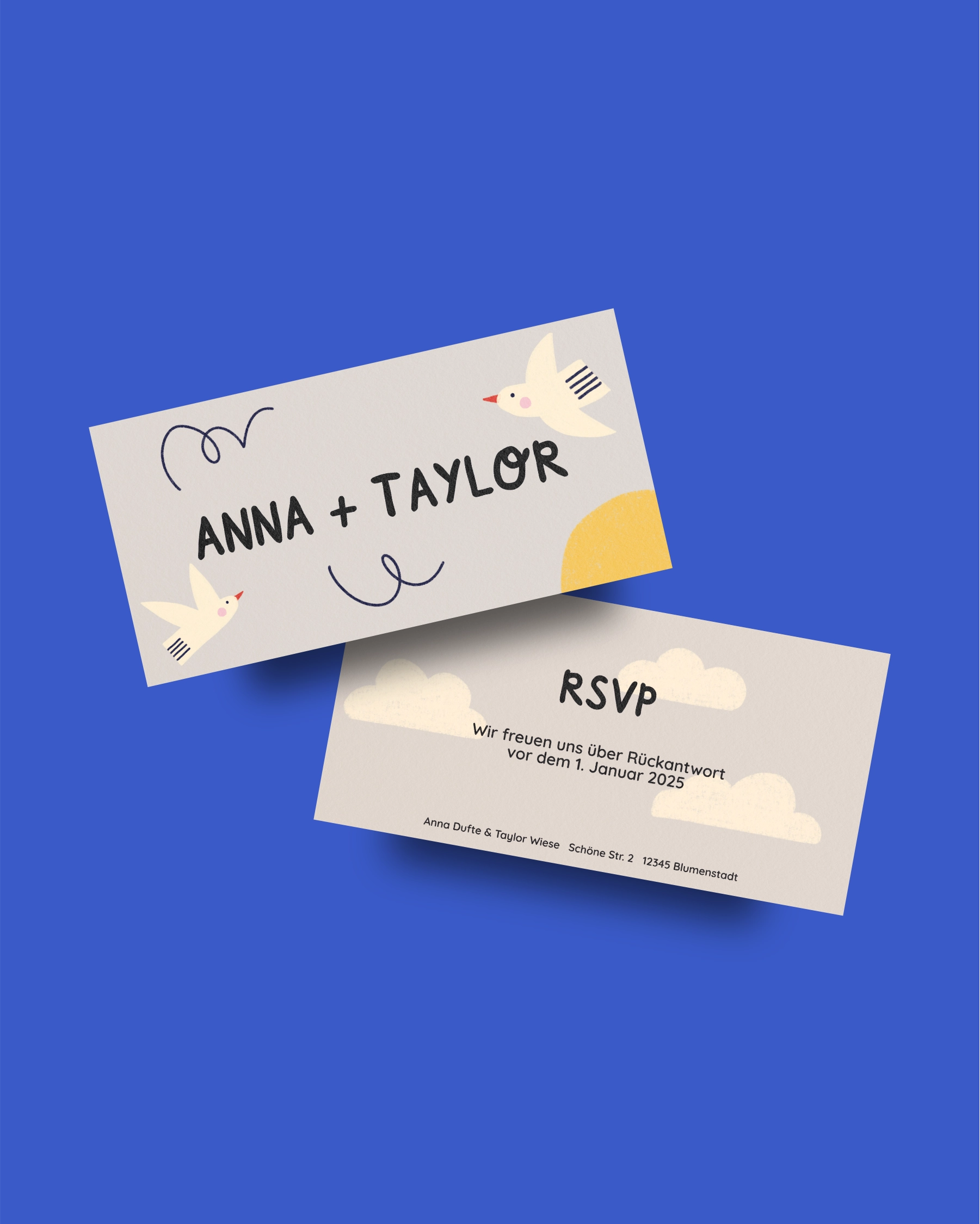 Hochzeitseinladung "Vögel"