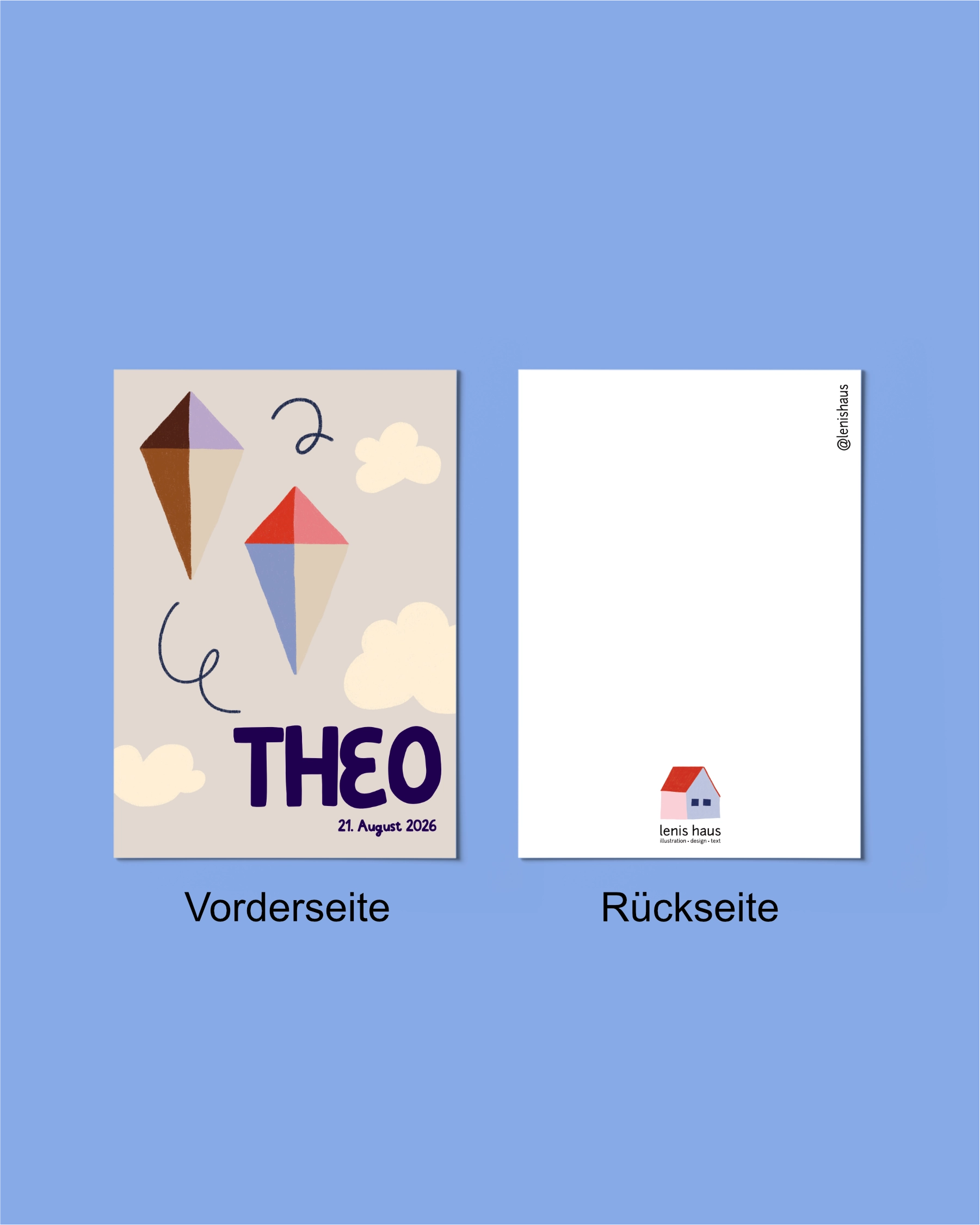 Geburtskarte "Drachen"