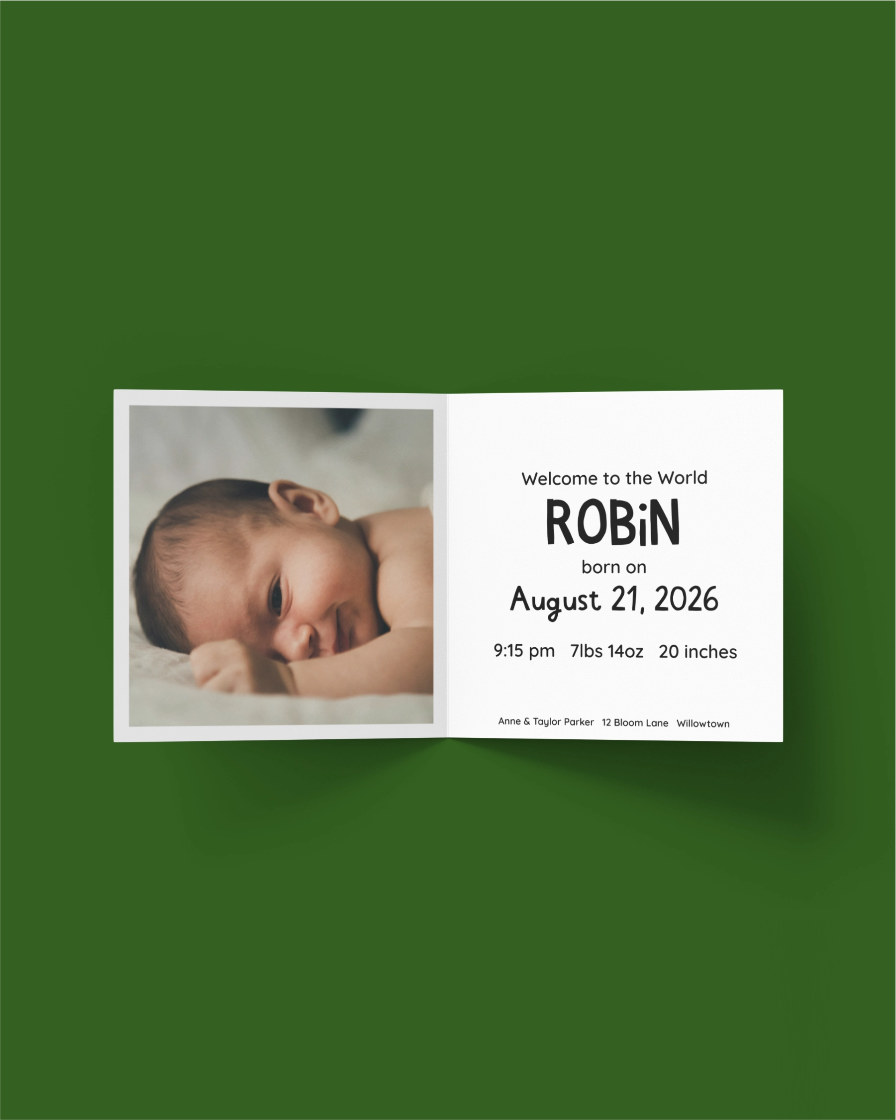 Birth Announcement "Cherry"