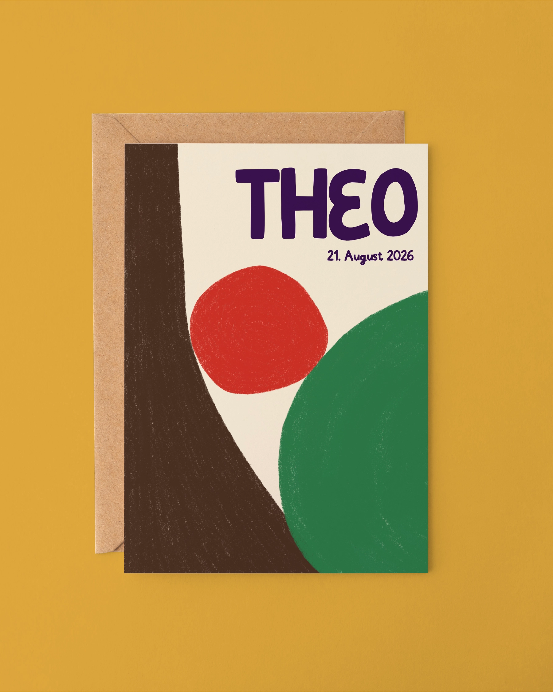 Geburtskarte "Abstrakte Formen"