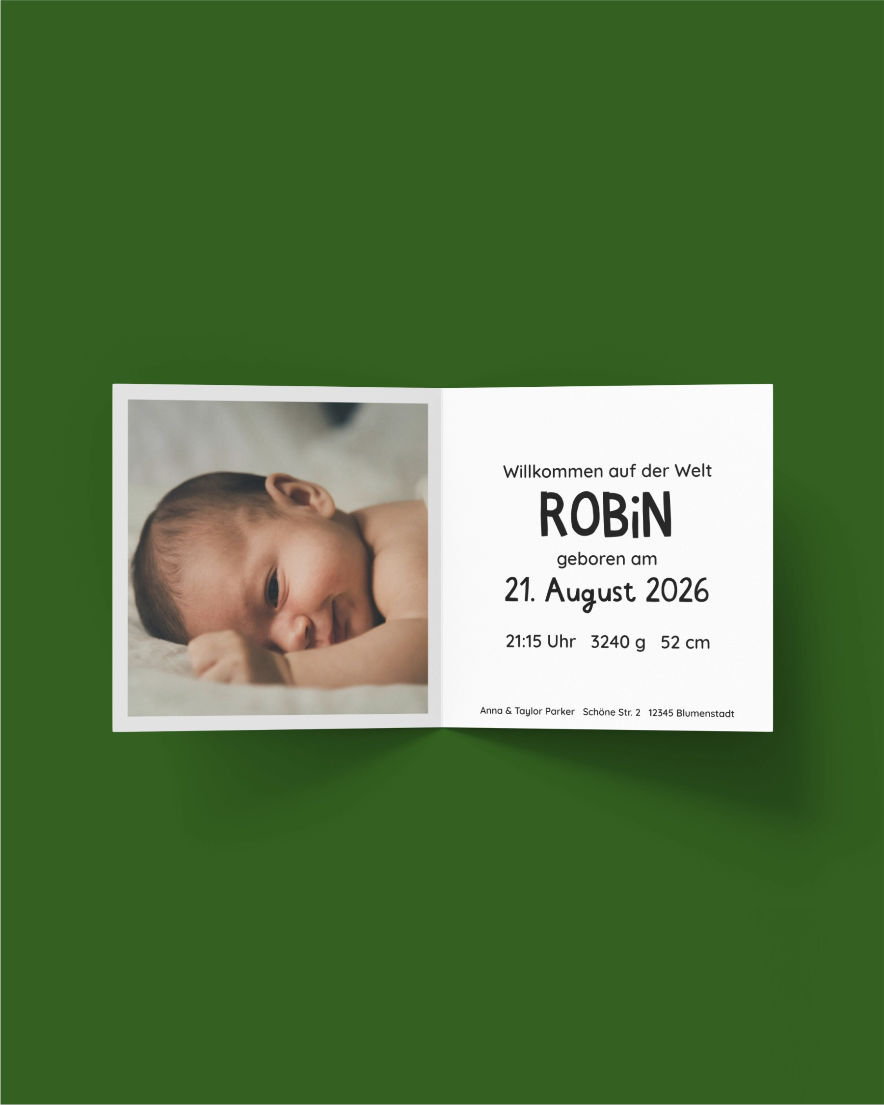 Geburtskarte "Kirsche"