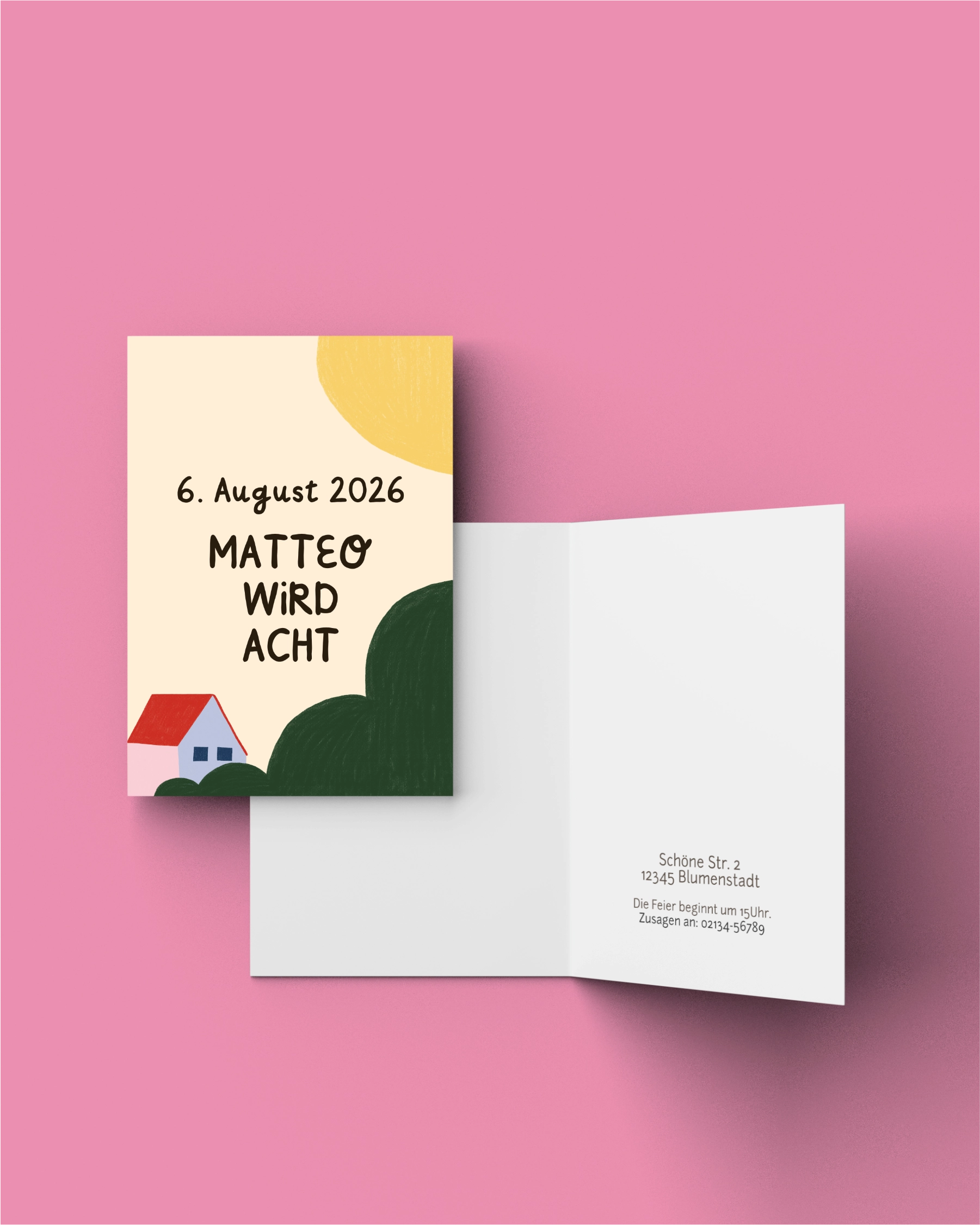 Geburtstagseinladung "Haus"