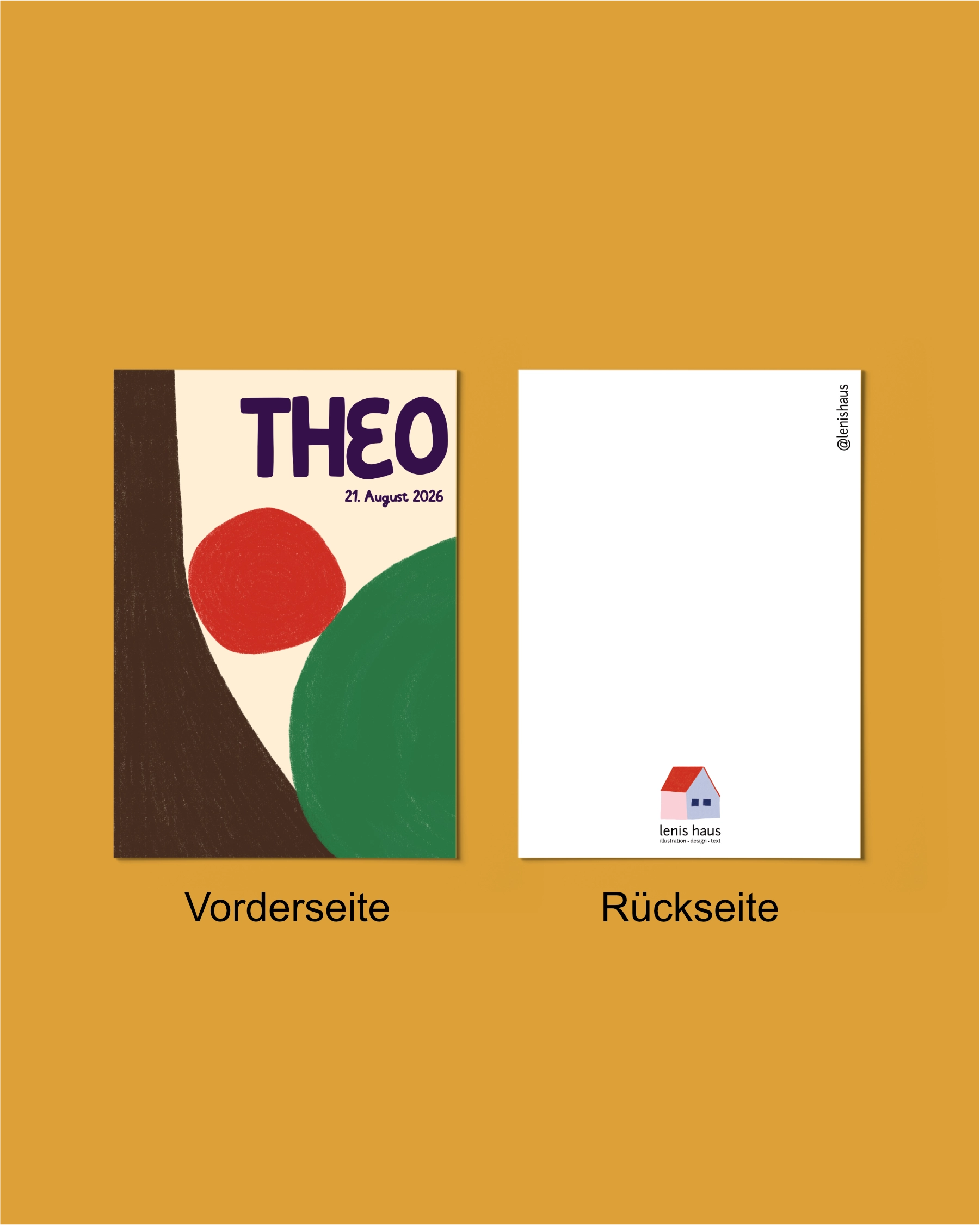 Geburtskarte "Abstrakte Formen"