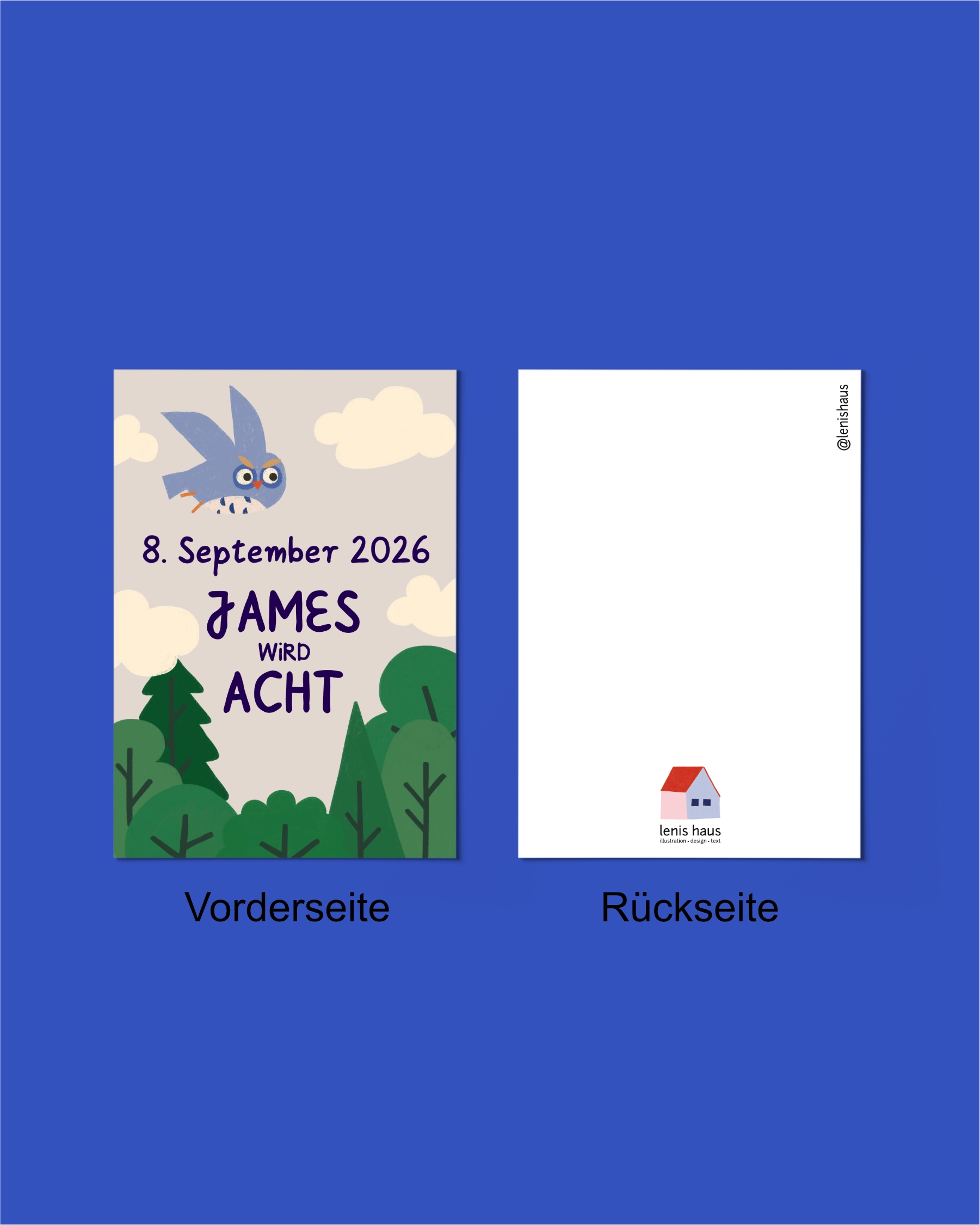 Geburtstagseinladung "Eule"