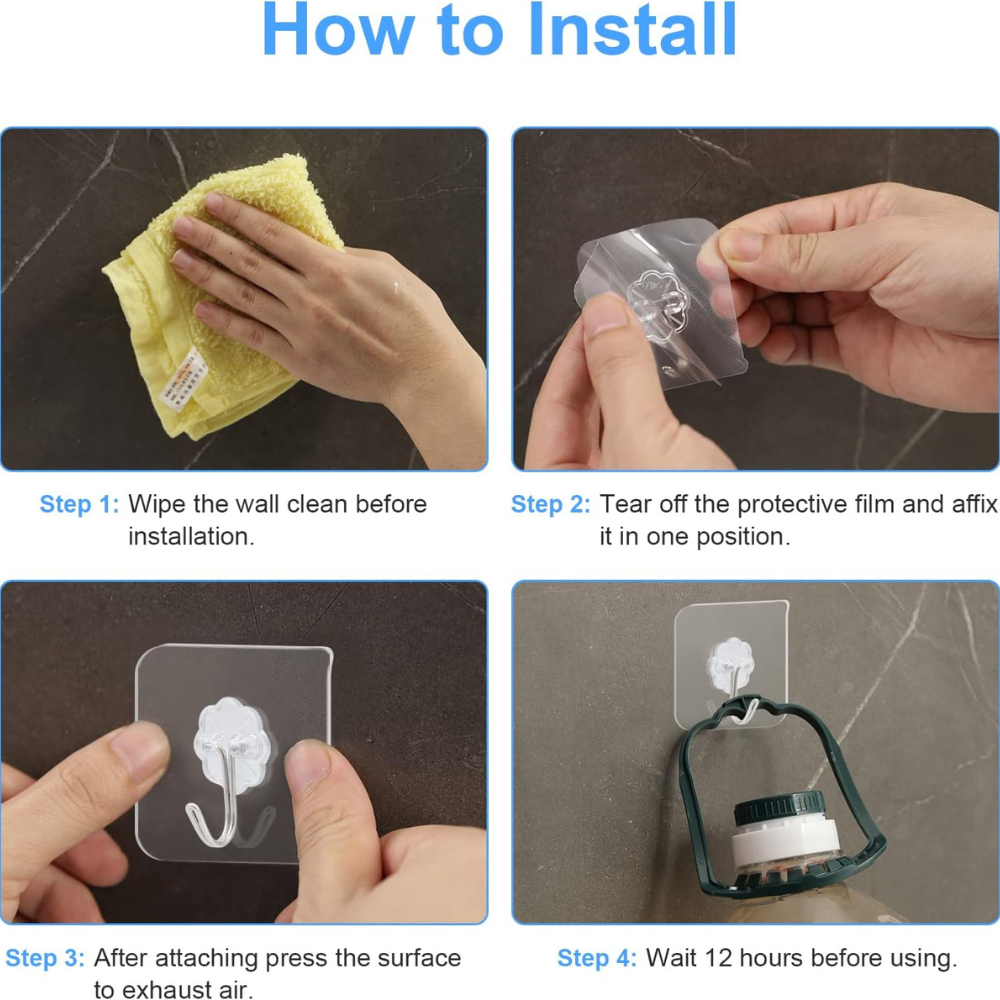 Heavy Duty Adhesive Wall Hooks