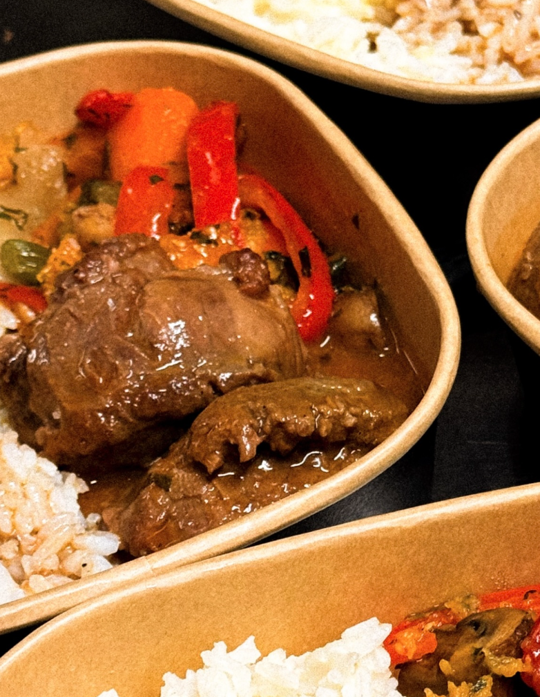 Vendredi - Sauté de veau façon osso-buco accompagné de tagliatelles