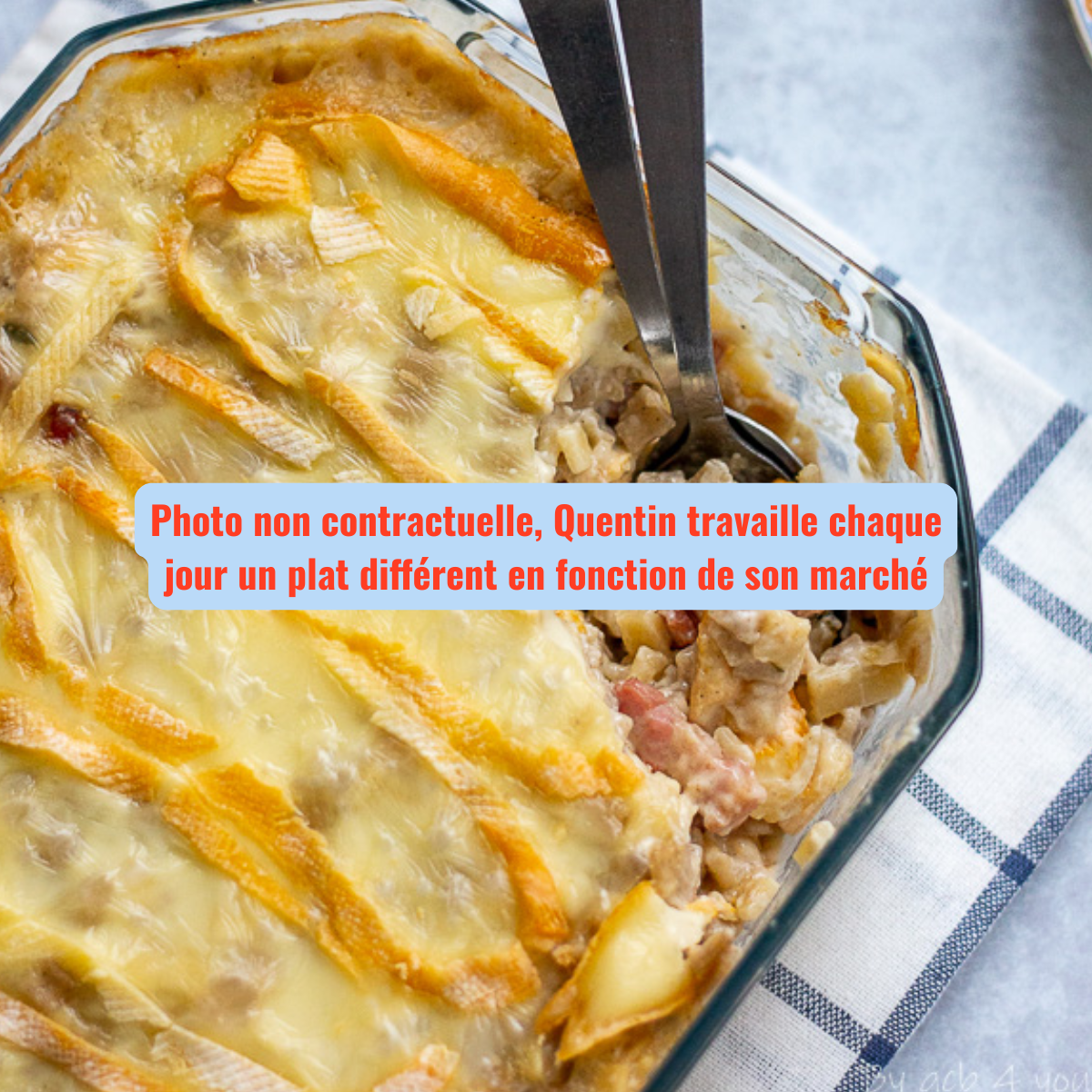 Jeudi - Croziflette (crozet, reblochon, lardons, oignons)