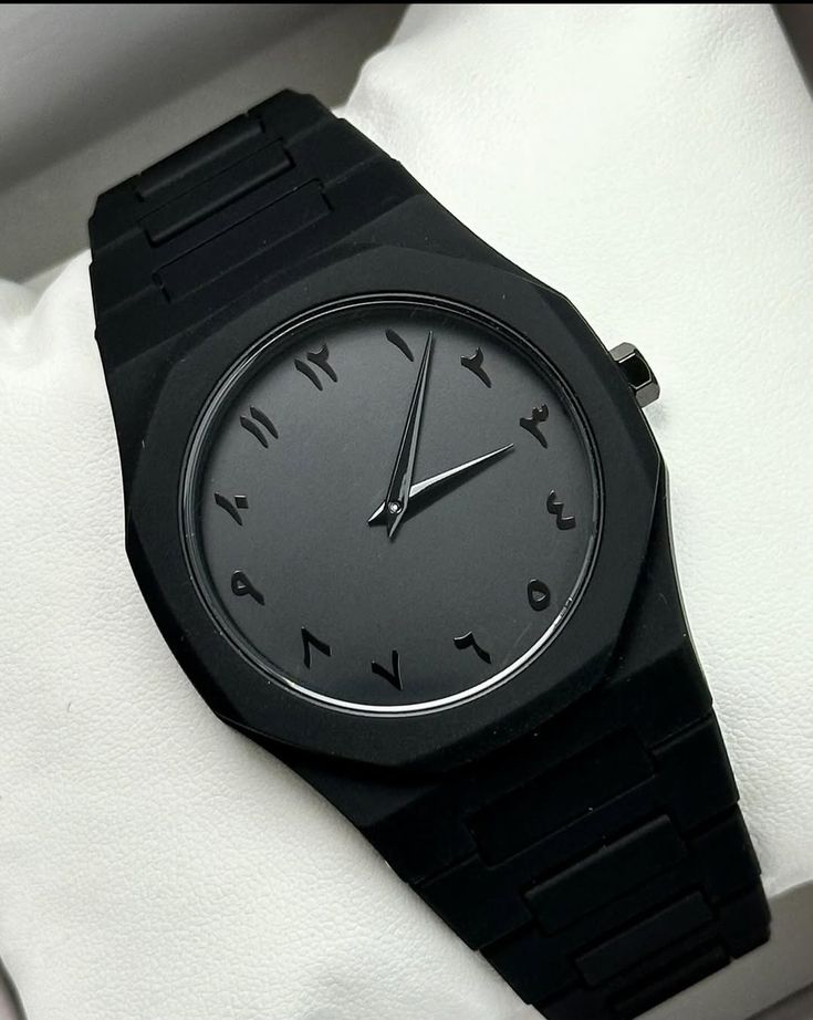 Black Wristwatch with Arabic Numerals