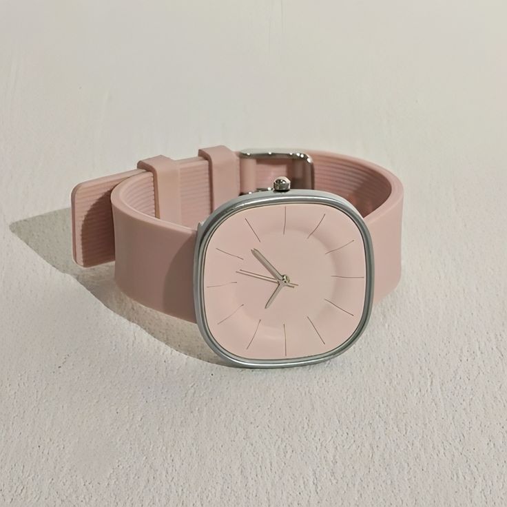 Pink Square Wristwatch