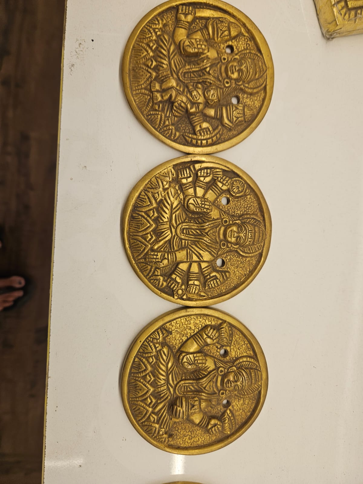 Ashta-laxmi Brass Divine Wall Plate