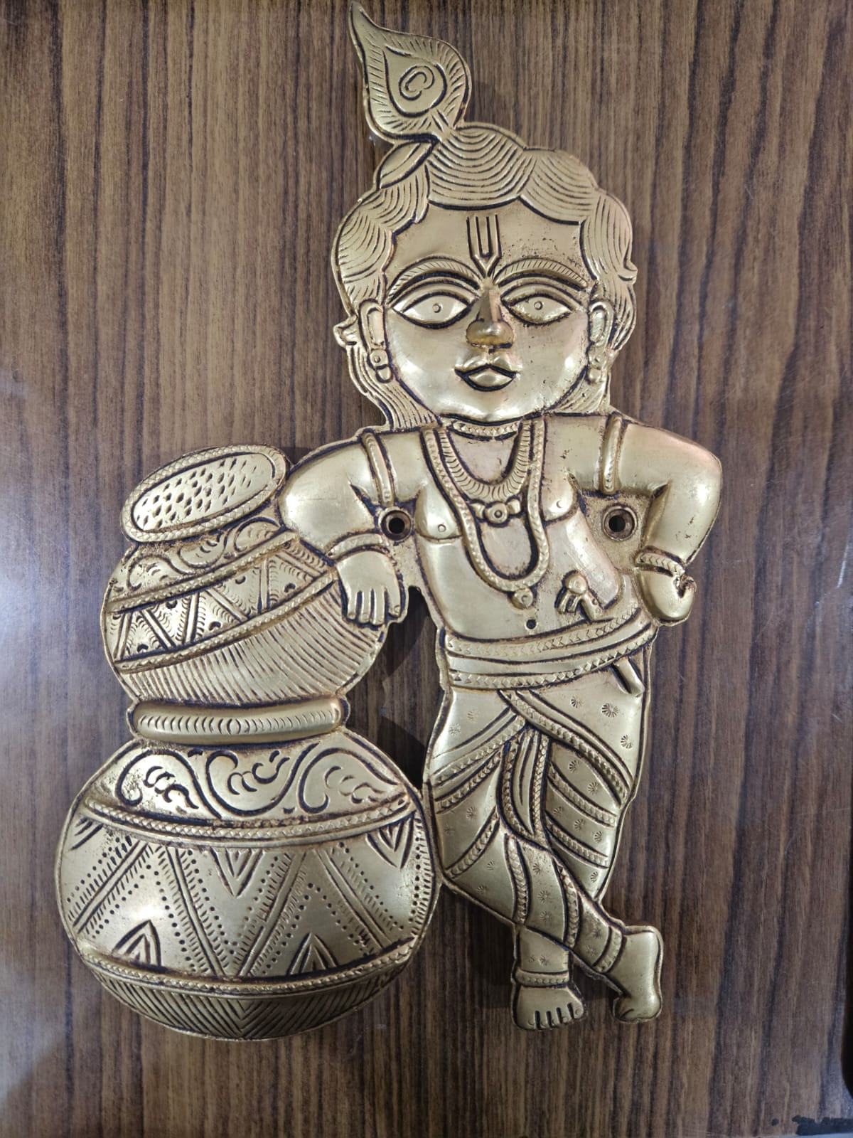 Brass Krishna Wall Hanging