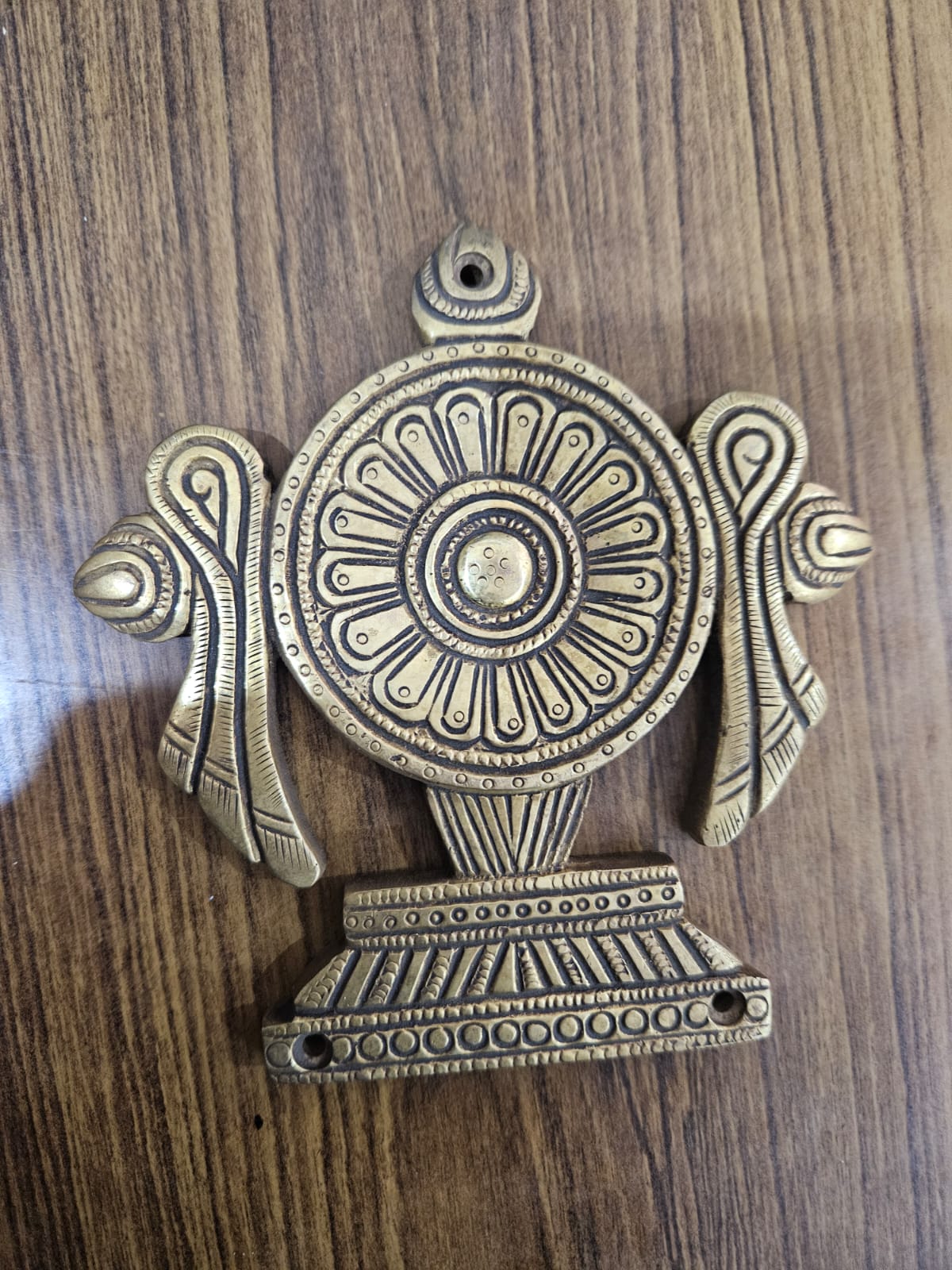 Brass Wall Hanging Wheel Decor