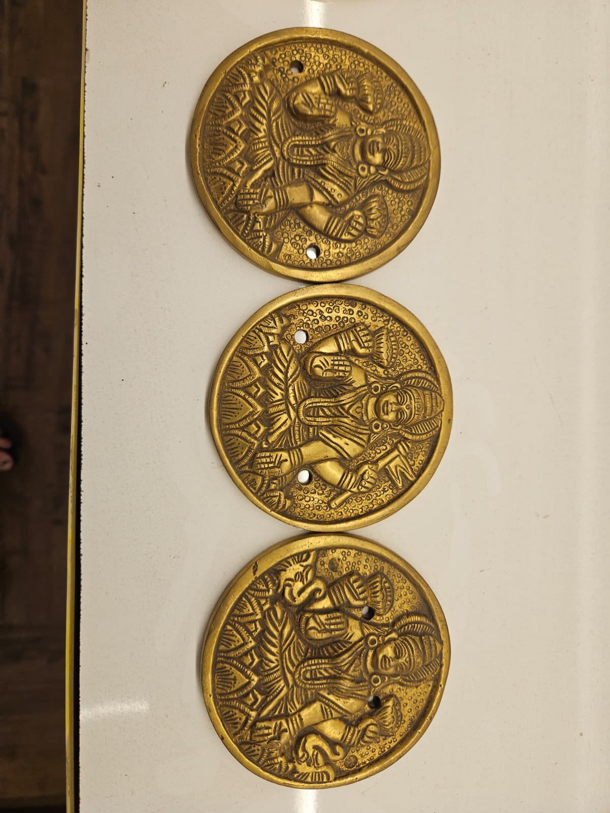 Ashta-laxmi Brass Divine Wall Plate