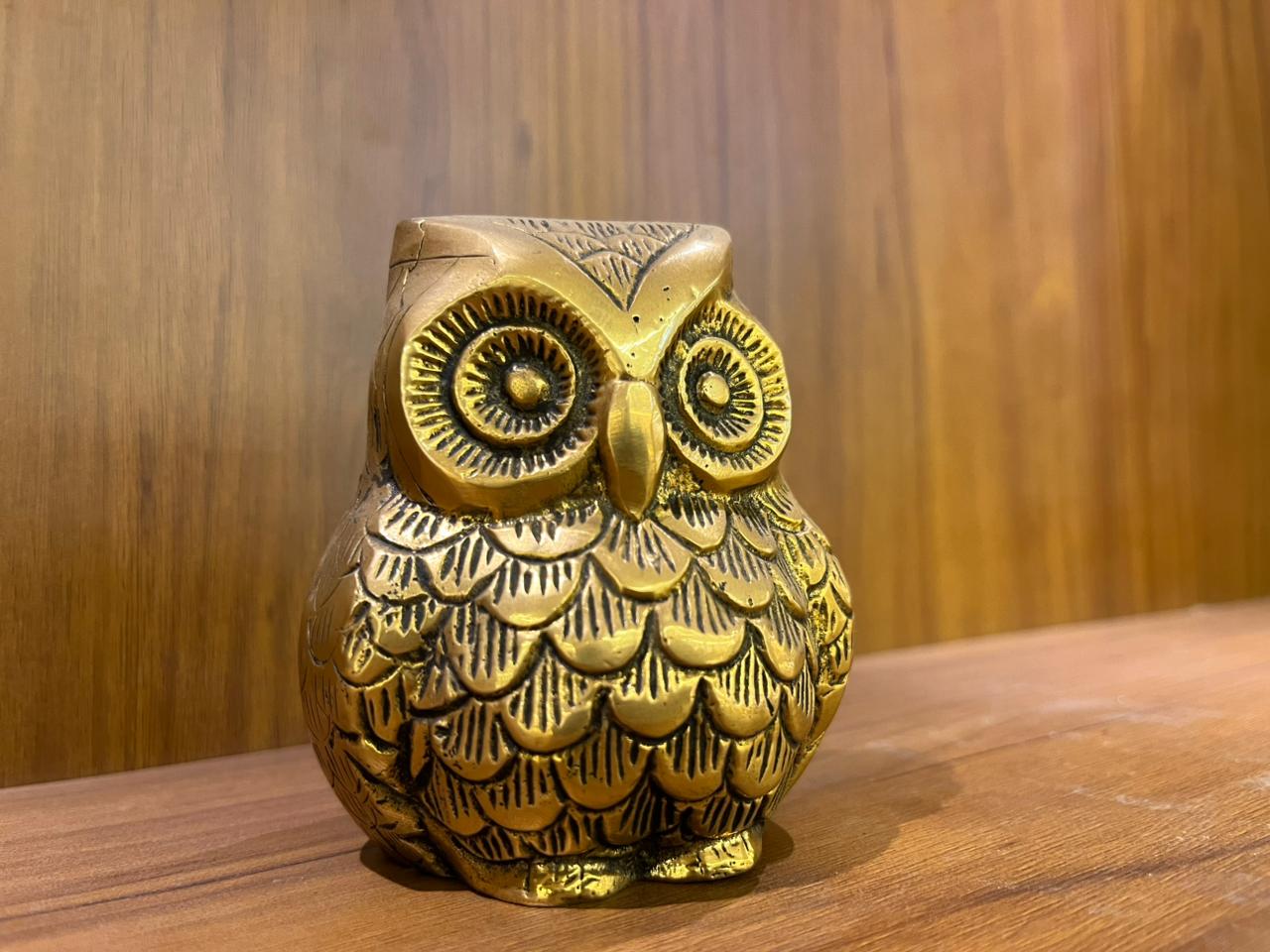 Brass Owl Figurine