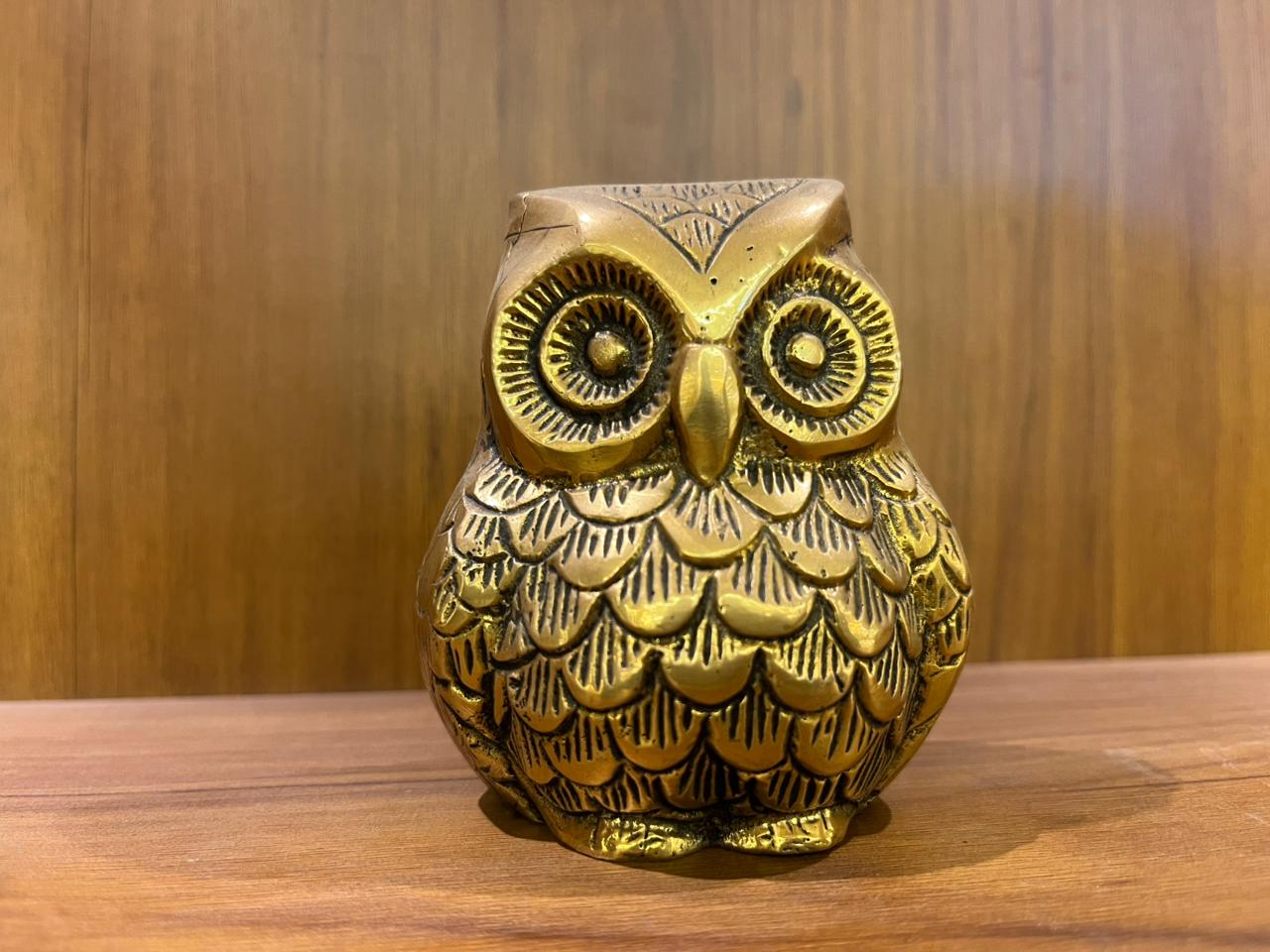 Brass Owl Figurine