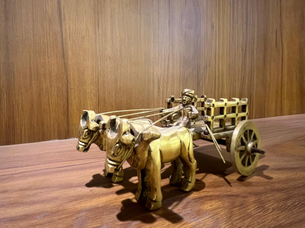 Brass Bullock Cart Figurine