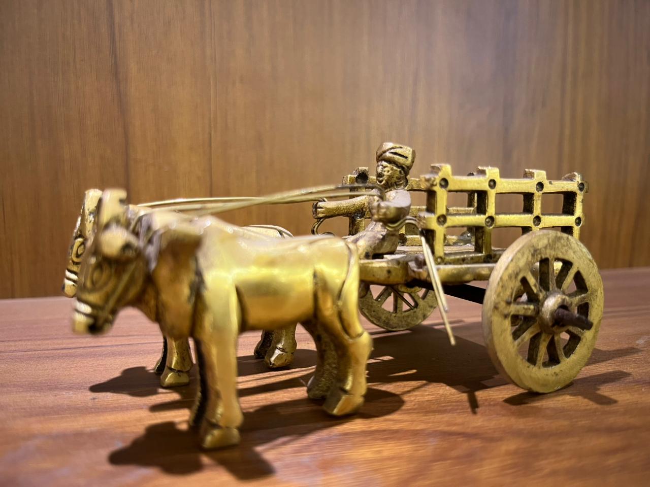 Brass Bullock Cart Figurine