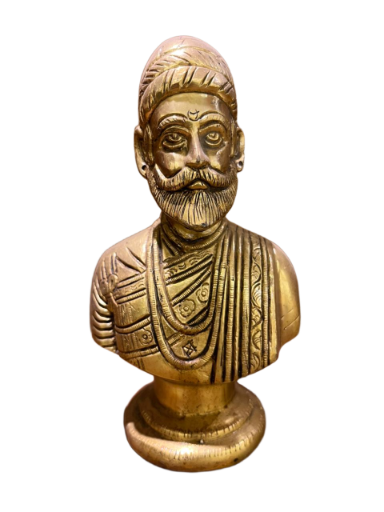 Chhatrapati Shivaji Maharaj — Brass Bust Sculpture