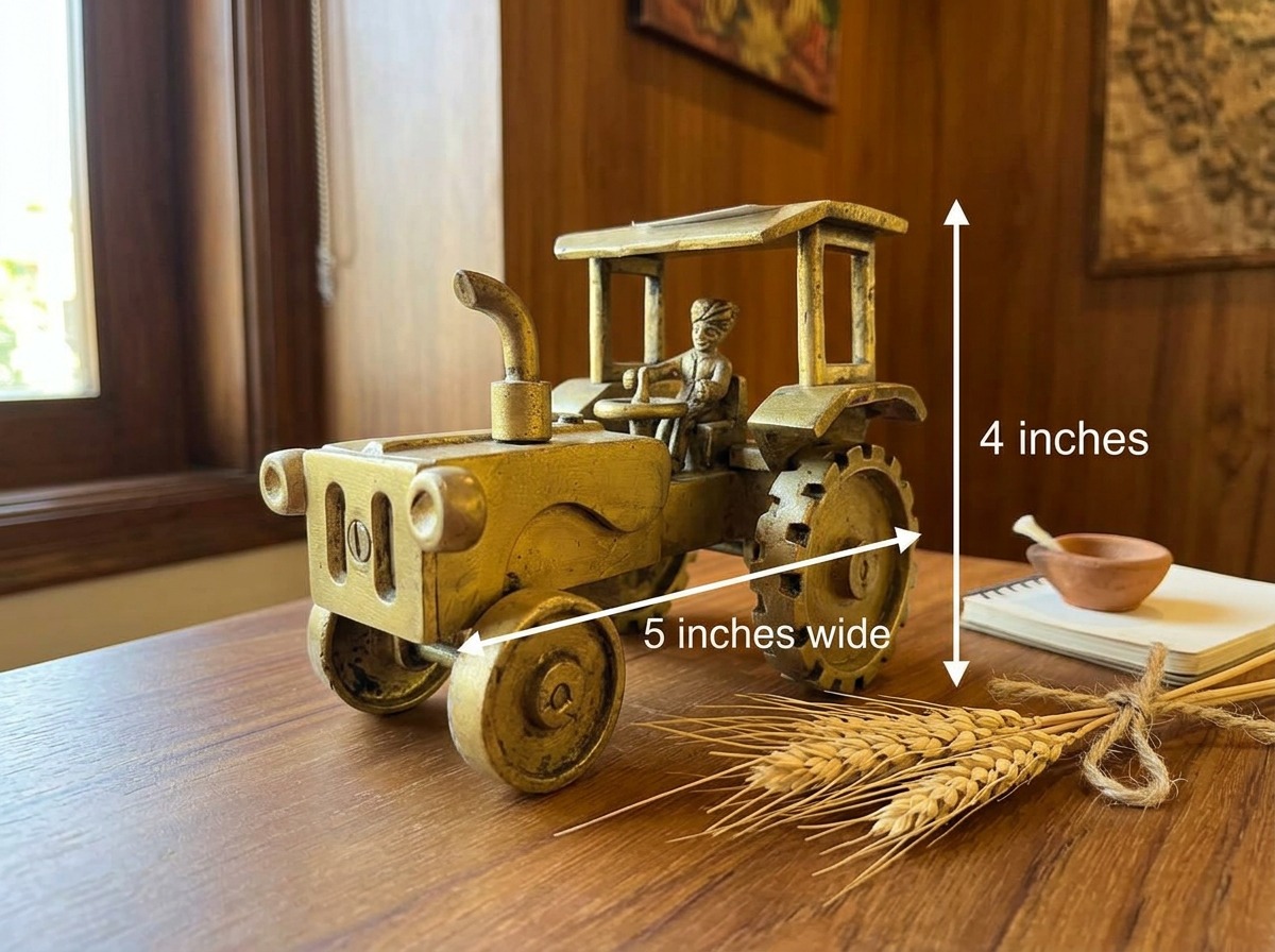  Tractor Sculpture (Pure Brass)