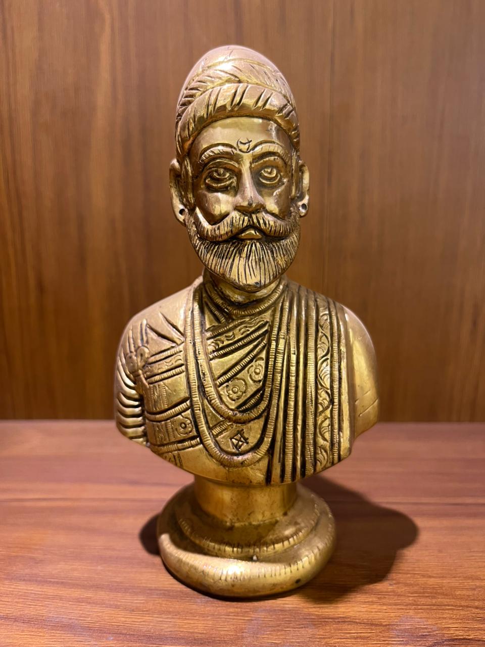 Chhatrapati Shivaji Maharaj — Brass Bust Sculpture