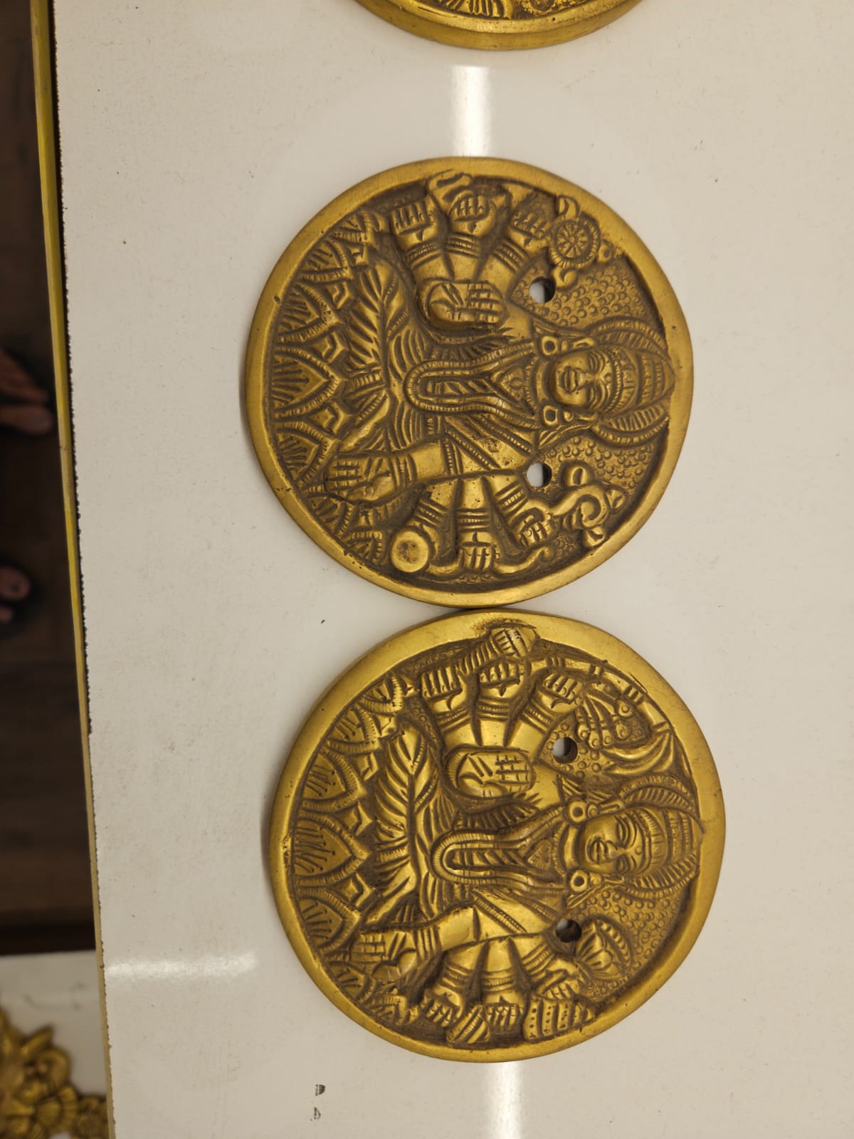 Ashta-laxmi Brass Divine Wall Plate