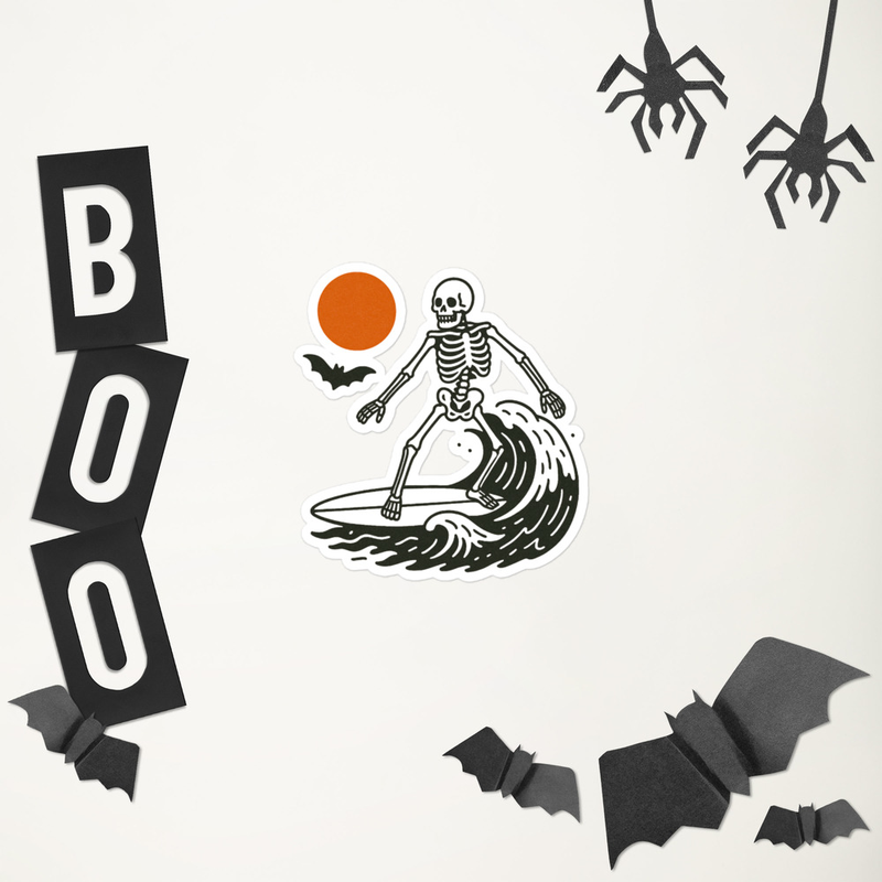 Surfin' Skelly Sticker