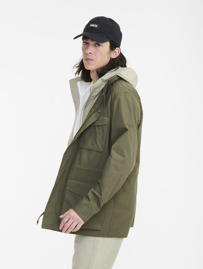 Veste saharienne avec capuche récractable