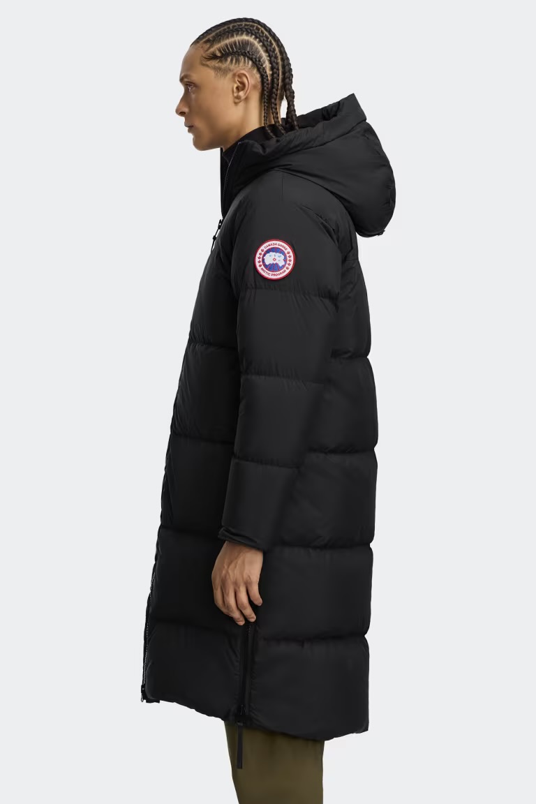 Manteau long matelassé noir Canada gosse 
