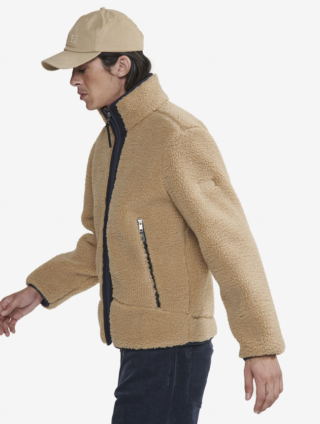  Veste polaire sherpa avec fermeture éclair pour homme 