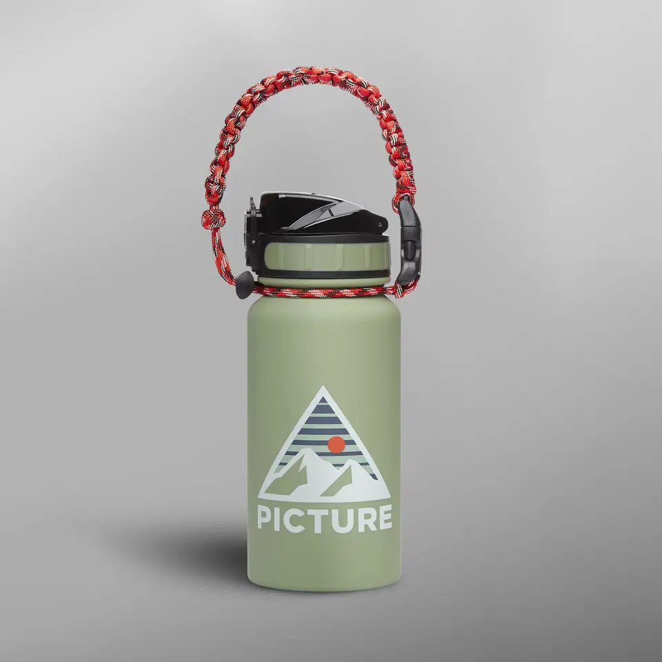 Bouteille isotherme Galway Une bouteille de sport prête pour l'aventure, équipée d'un paracorde de 3 mètres pour plus de polyvalence en extérieur